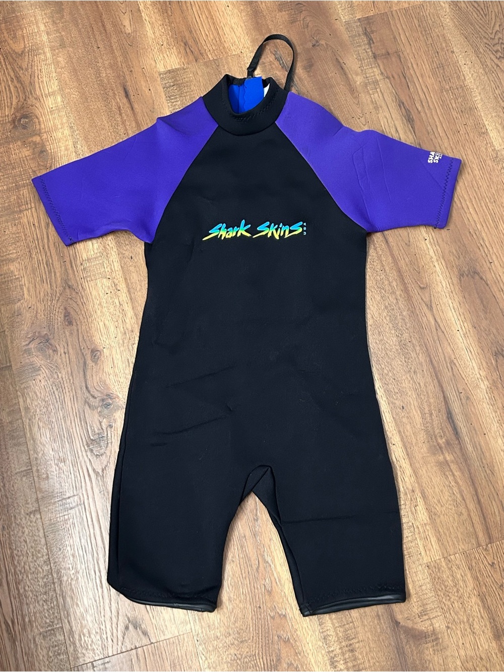 Sports Product Unisex- Short Sleeve Swim Rashguard - Black & Purple